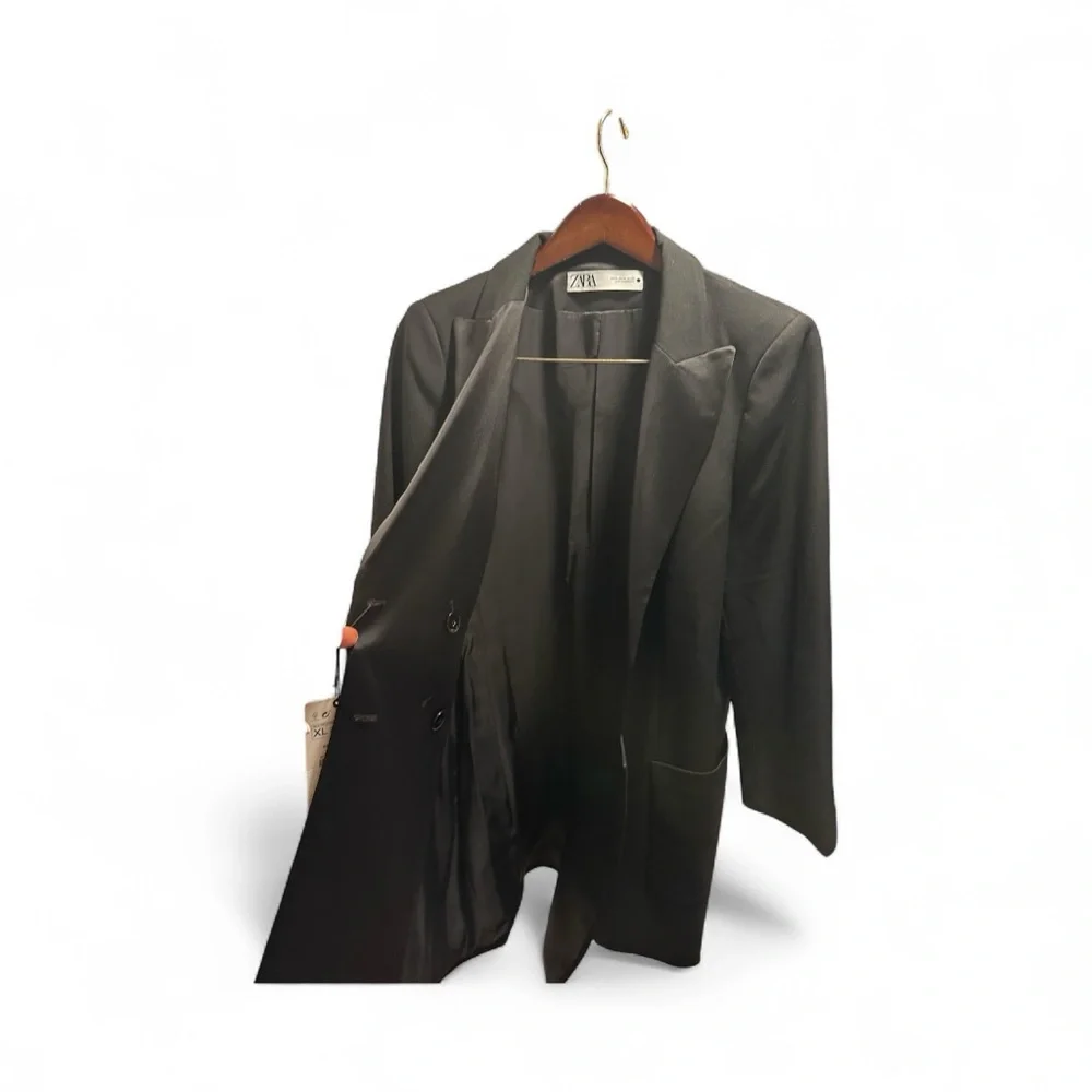 Zara NEW Women’s Tuxedo Blazer or Mini Dress. Long line, never worn. Black - Picture 6 of 11